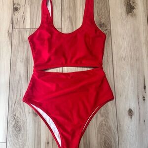 Born Primitive Vibrant Red Women's One Piece Swimsuit